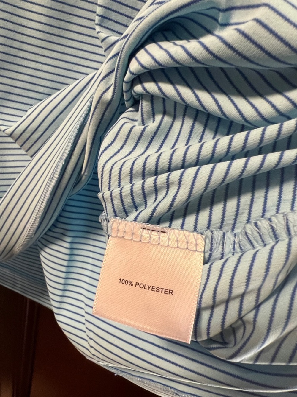 New Peter Millar Crown Sport Featherweight Stretch Teal Blue Stripe Golf ⛳️ Polo - Picture 13 of 13